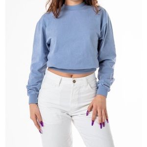Comfy casual crop cotton long sleeve